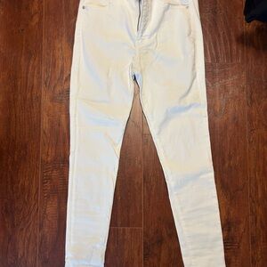 Express Cream Skinny Pants